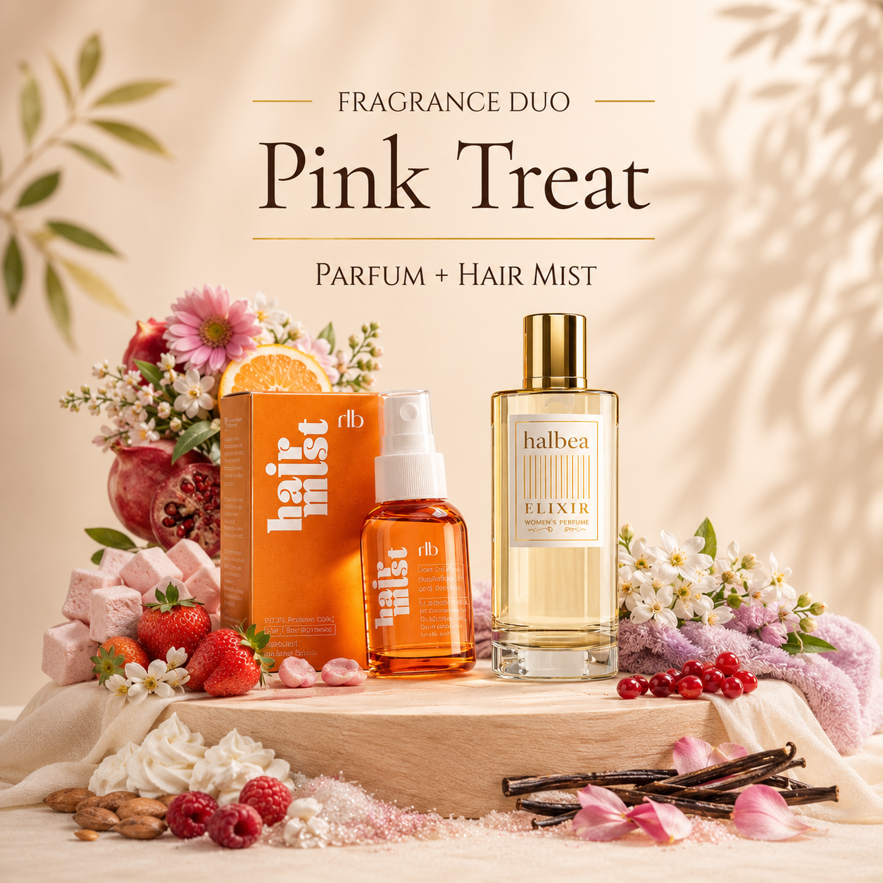 Pink Treat Bundle – Haarparfum & Elixir Duft kombiniert (2 Produkte)