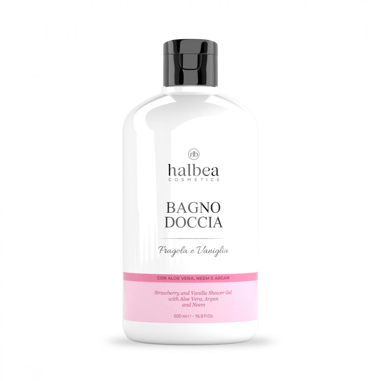 Duschgel Erdbeere und Vanille mit Aloe Vera, Neem und Argan - 500ml