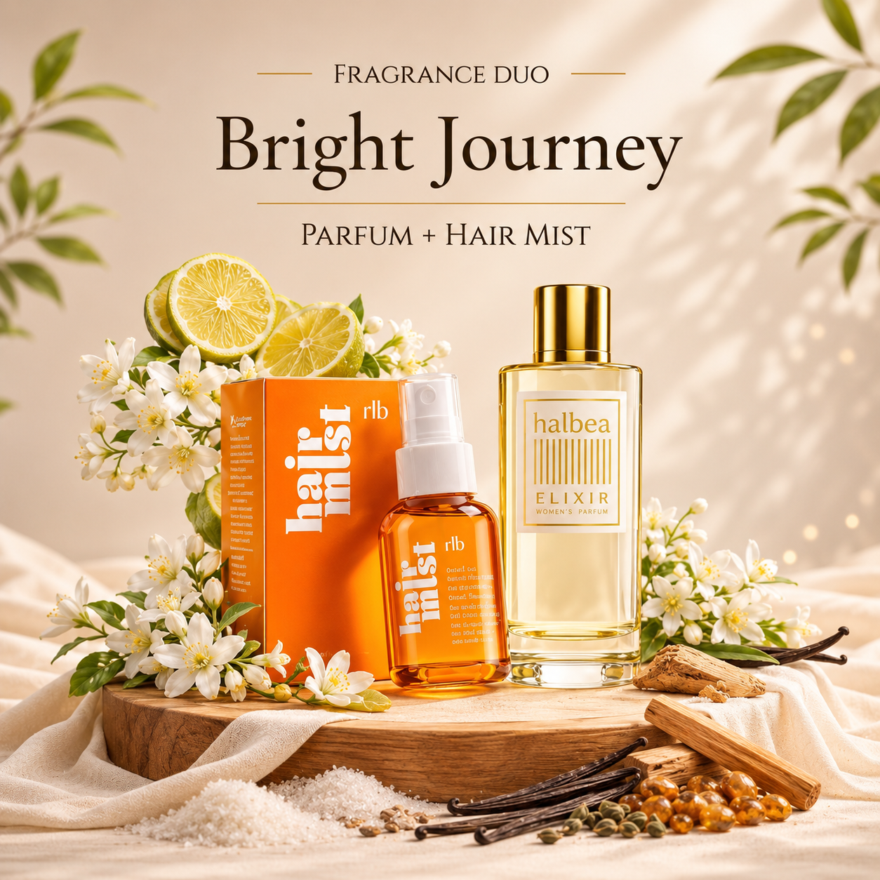 Bright Journey Bundle – Haarparfum & Elixir Duft kombiniert (2 Produkte)