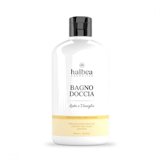 Duschgel Milch und Vanille mit Aloe Vera, Neem und Argan - 500ml
