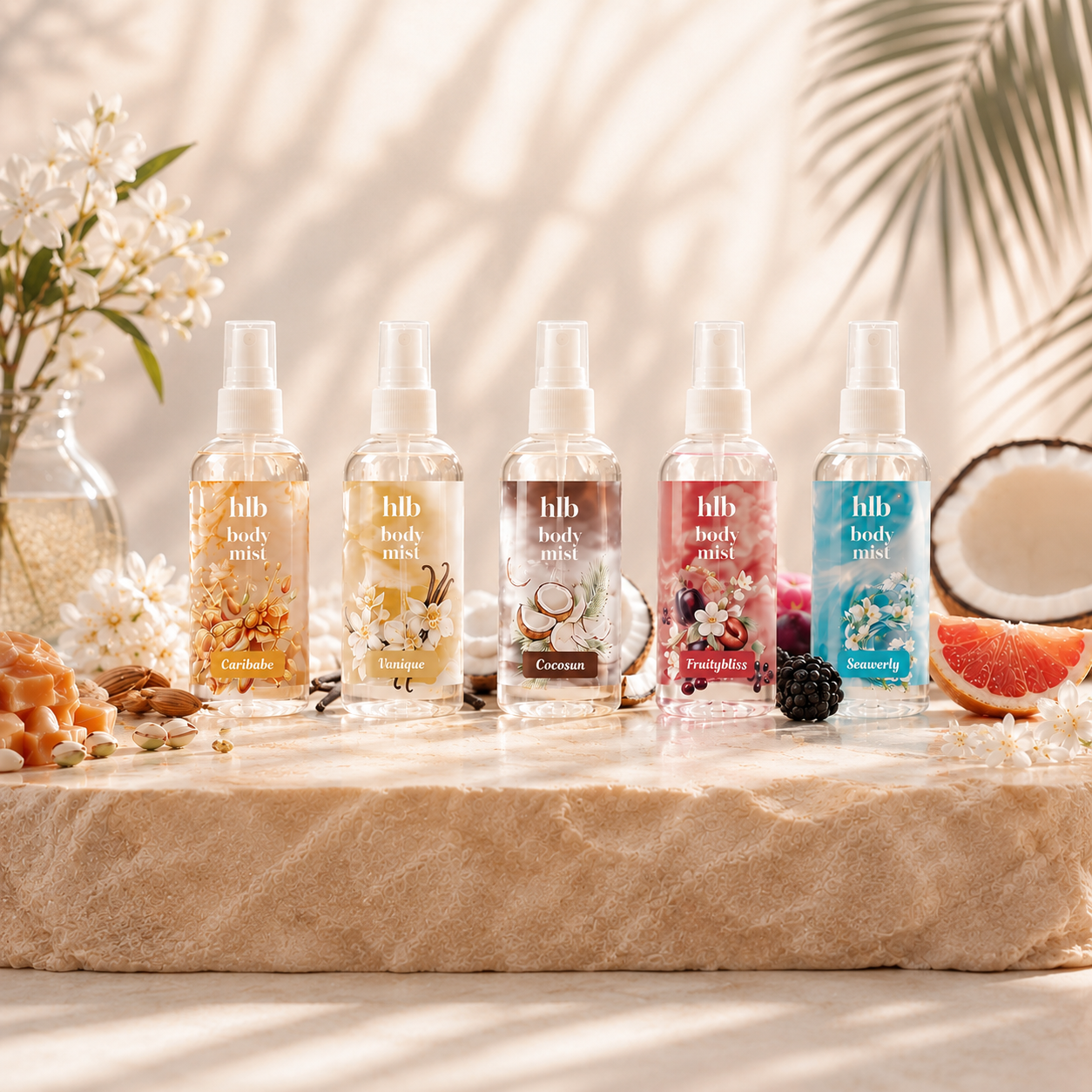 Body Mist Kollektion – Duftende Körpersprays für den Sommer (5 Produkte)